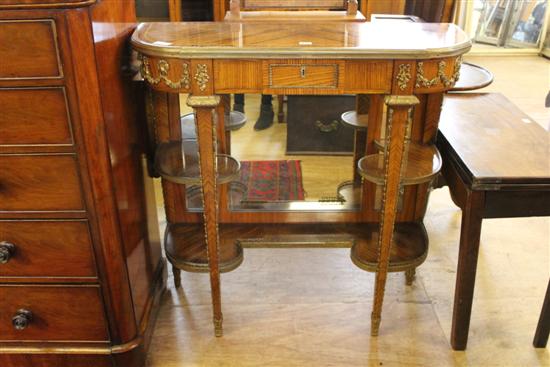 French inlaid kingwood console table